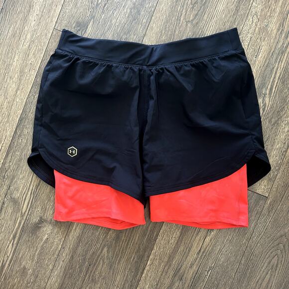 Under Armour Women´s UA Rush Run Upstream Camo Shorts Size L - Picture 1 of 7